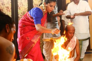 baby naming ceremony, taj baby naming, home ceremony, kulim, butterworth, traditional ceremony, traditional naming ceremony, bestiankelly photography, professional photographer, family portrait, group photo, detail setup, present, small event, simple event, family photo, kissing baby