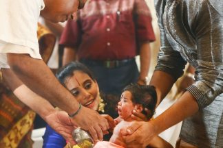 baby naming ceremony, taj baby naming, home ceremony, kulim, butterworth, traditional ceremony, traditional naming ceremony, bestiankelly photography, professional photographer, family portrait, group photo, detail setup, present, small event, simple event, family photo, kissing baby, baby shower